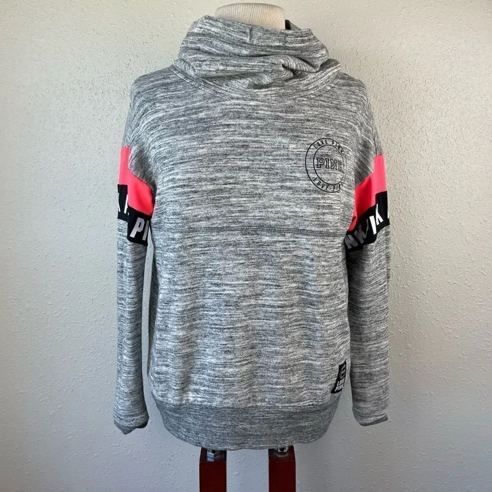 Pink Cowl Neck Sweatshirt Size XS EUC